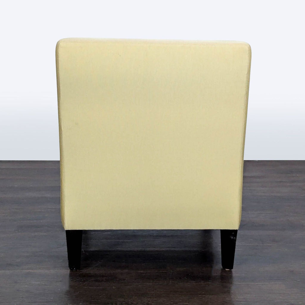 Modern Armless Lounge Chair with Matching Accent Pillow