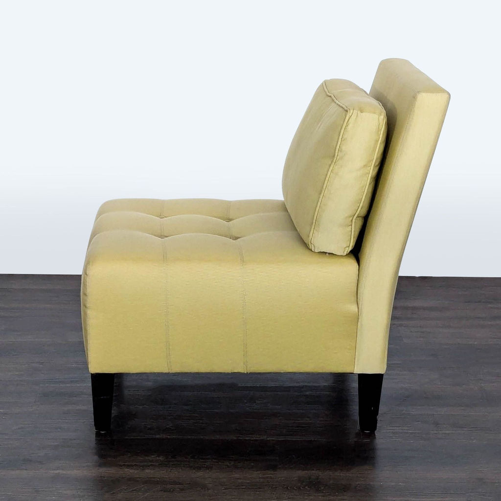 Modern Armless Lounge Chair with Matching Accent Pillow