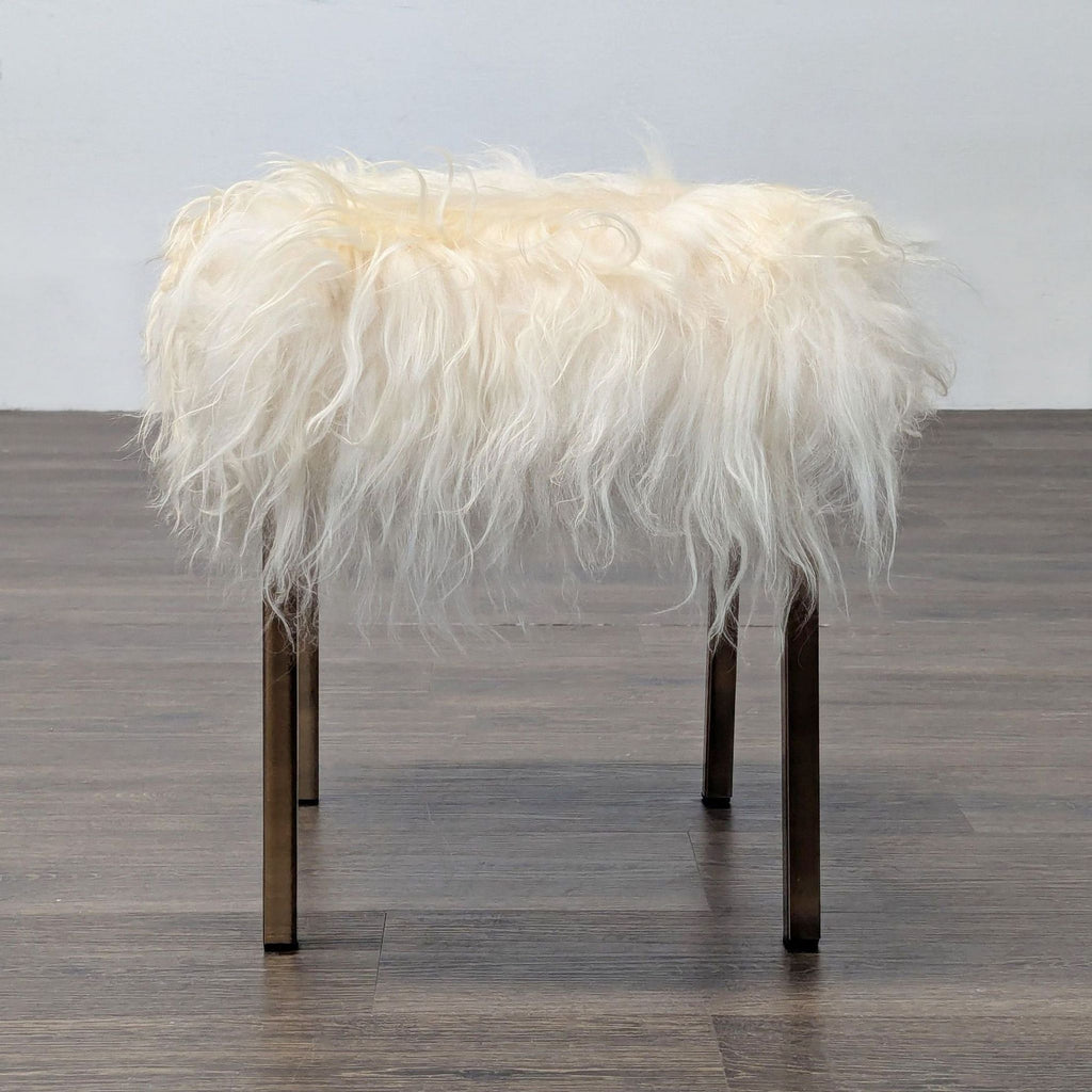 CB2 Sheepskin Stool
