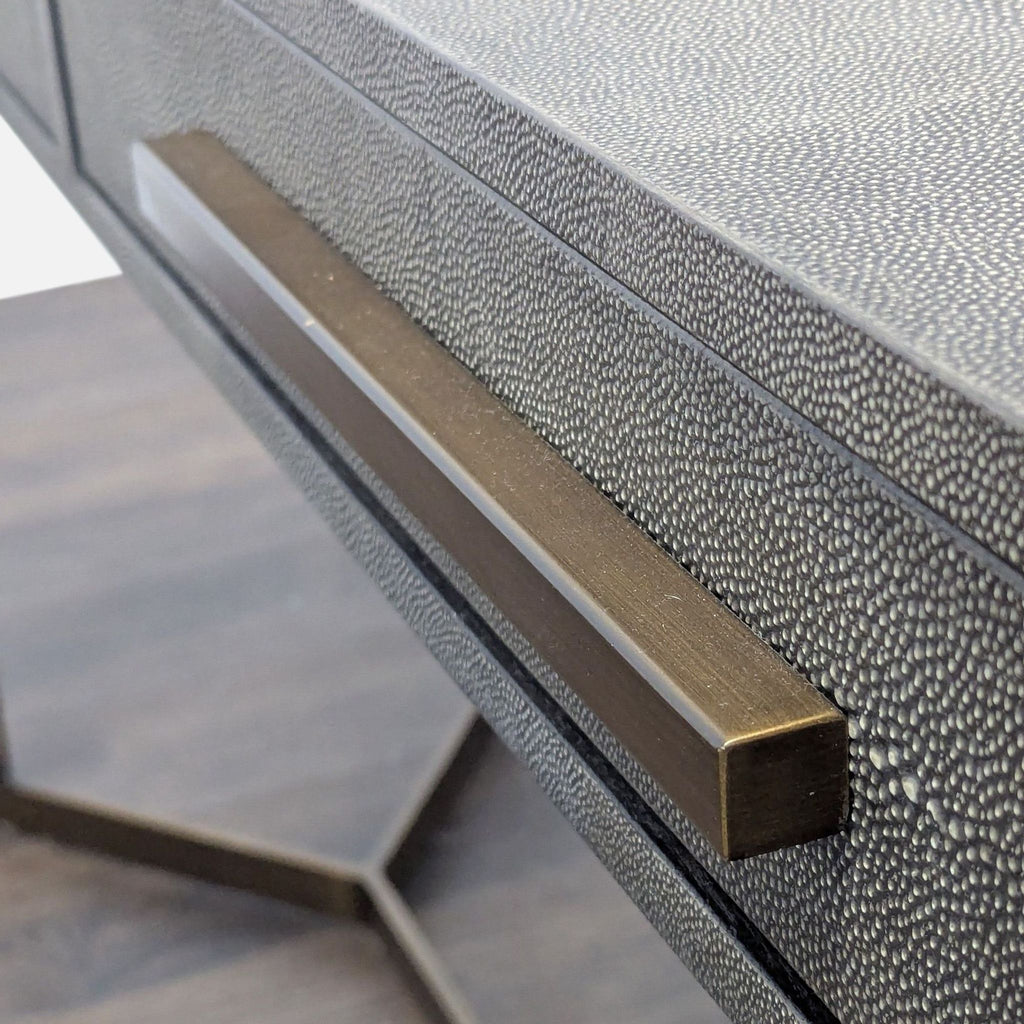 Crate & Barrel Faux Shagreen Console Table