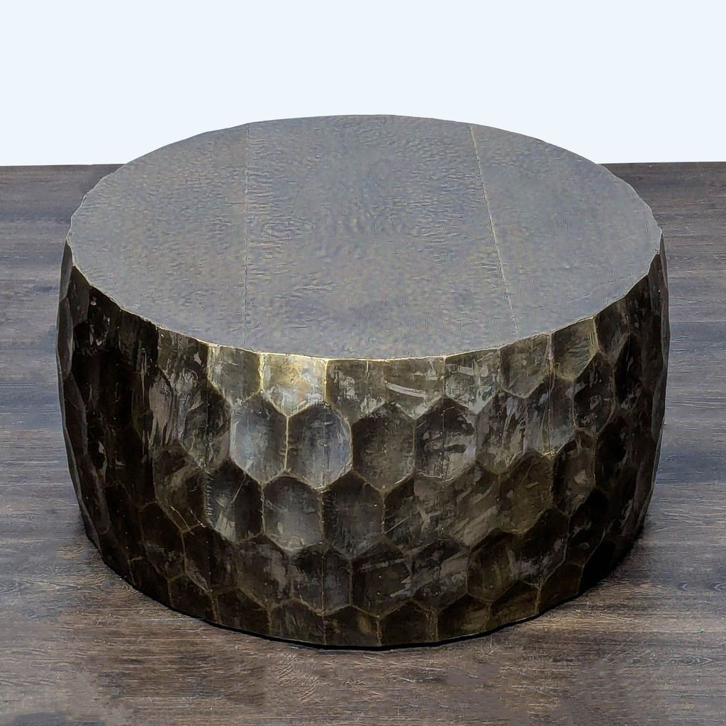 3. Reclaimed mango wood frame with hand-hammered details and antiqued-brass by Pottery Barn.