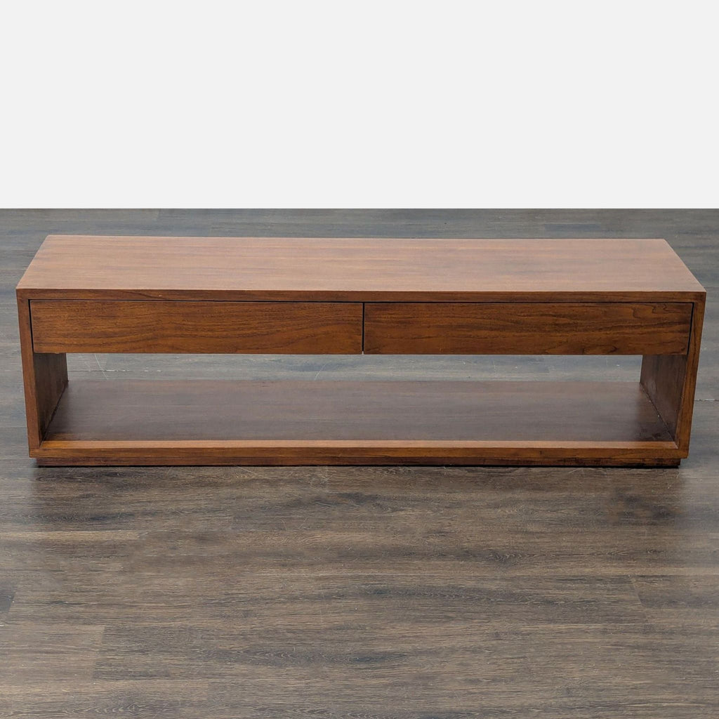 Crate & Barrel Two Drawer Storage Bench