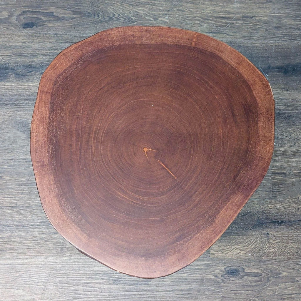 Pottery Barn Live Edge Accent Table on Steel Base
