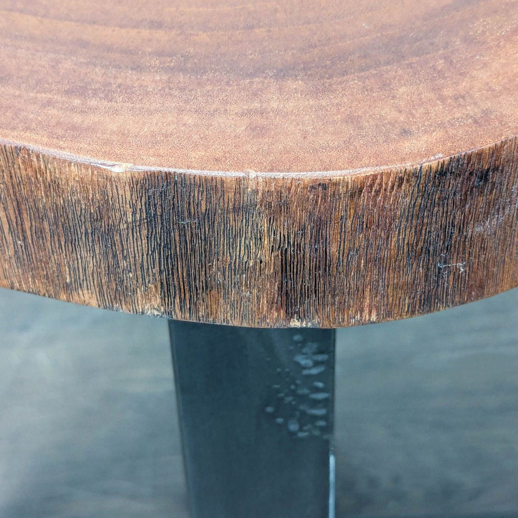 Pottery Barn Live Edge Accent Table on Steel Base