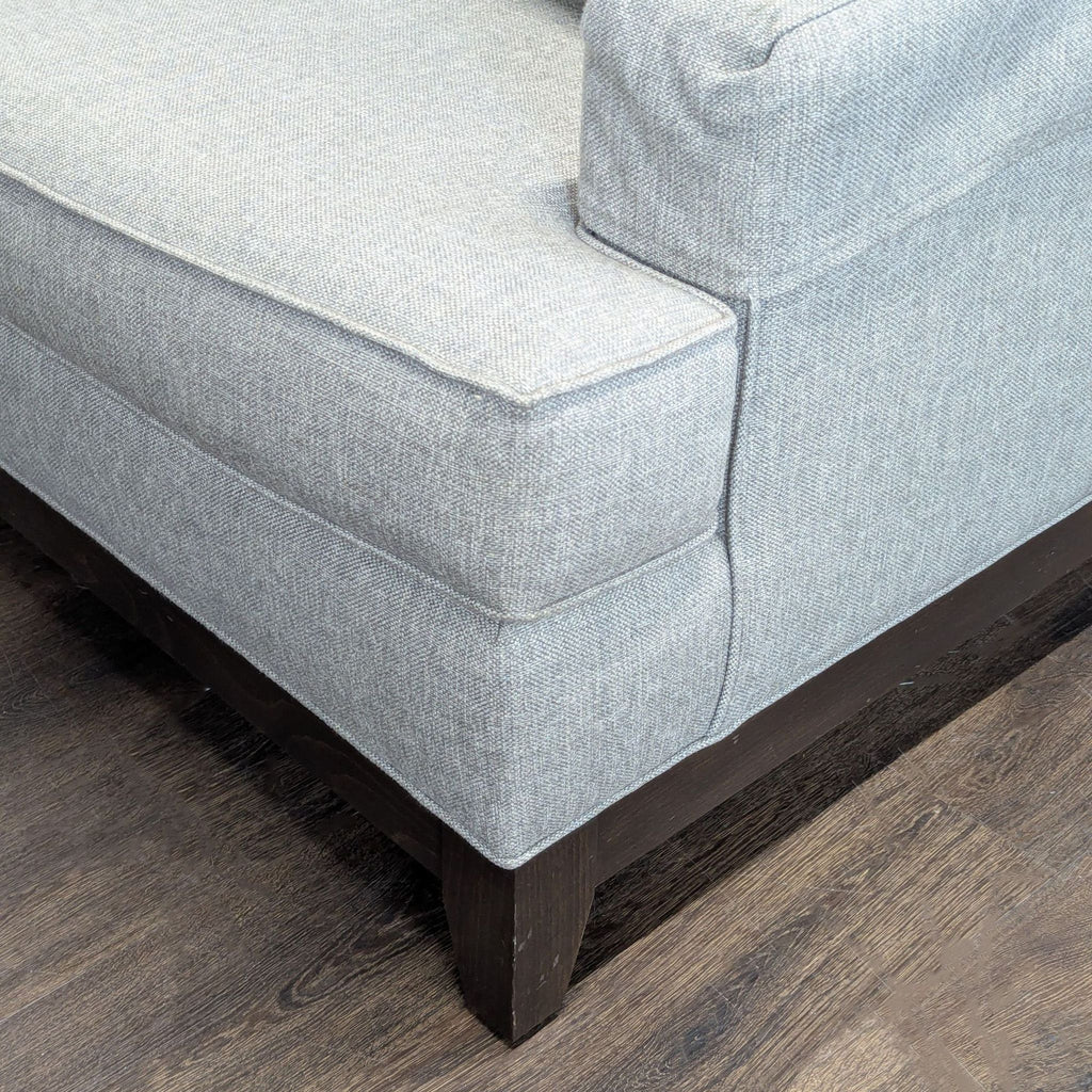 Ethan Allen Arcata 3-Seat Gray Sofa with Cushions