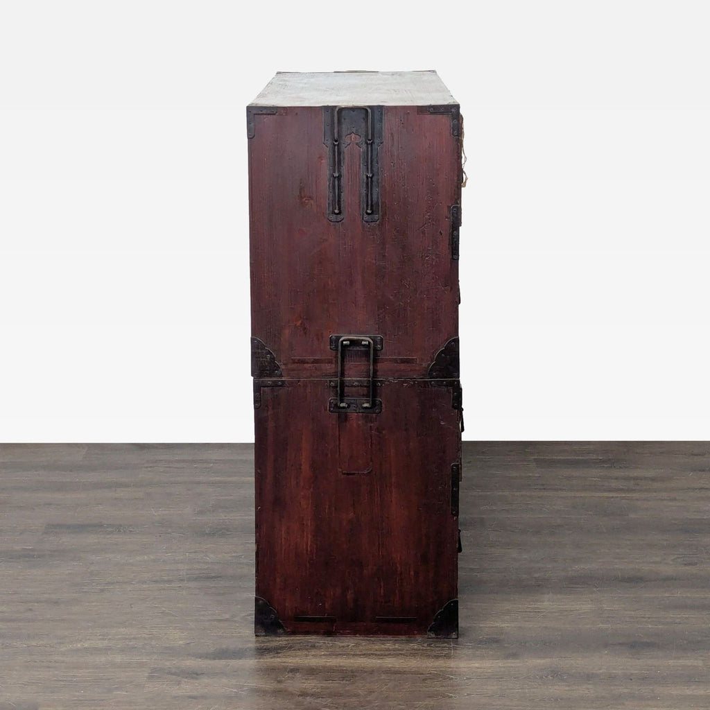 Japanese Nihonmatsu/Tansu Chest – Wooden Dresser with Iron Hardware