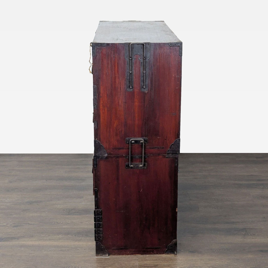 Japanese Nihonmatsu/Tansu Chest – Wooden Dresser with Iron Hardware