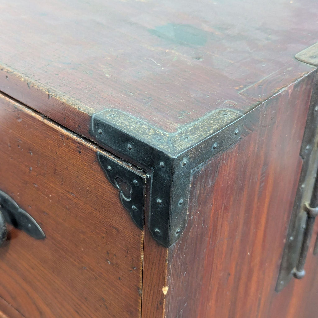 Japanese Nihonmatsu/Tansu Chest – Wooden Dresser with Iron Hardware