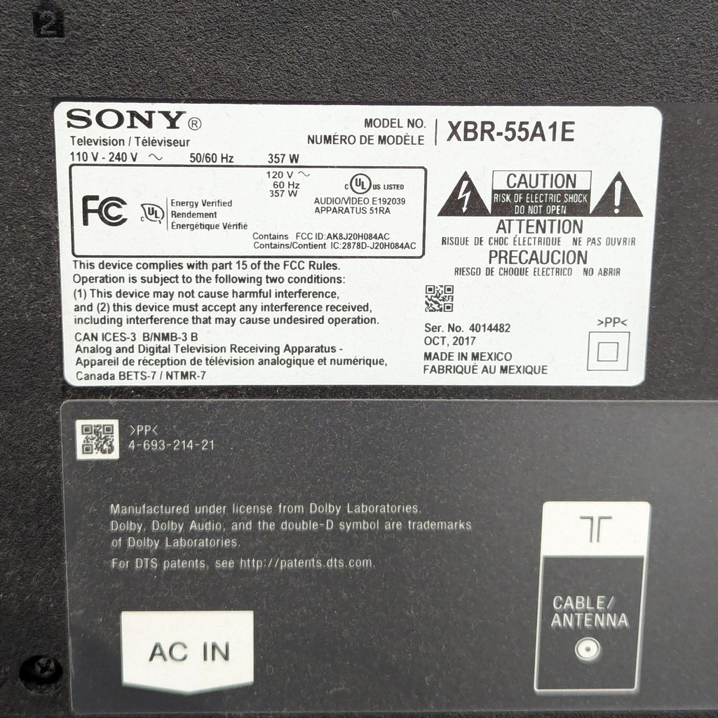 Sony 55-Inch Smart LED TV  XBR-55A1E - Excellent Condition - Accepted Offer (24.29% discount)
