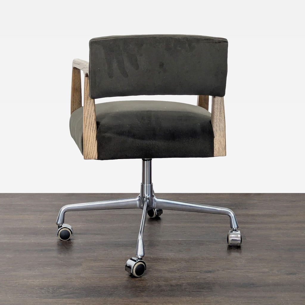 Four Hands Tyler Modern Office Chair with Wood Arms and Metal Base - Accepted Offer (29.82% discount)