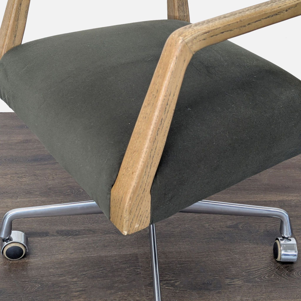 Four Hands Tyler Modern Office Chair with Wood Arms and Metal Base - Accepted Offer (29.82% discount)