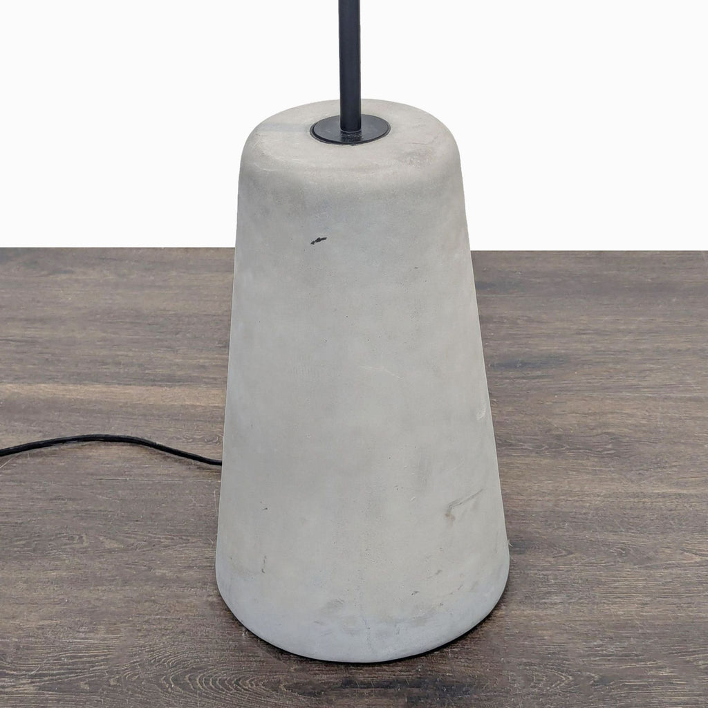 EQ3 Modern Black Floor Lamp with Concrete Base