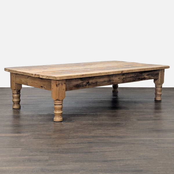 Reclaimed Antique Pine Top Coffee Table