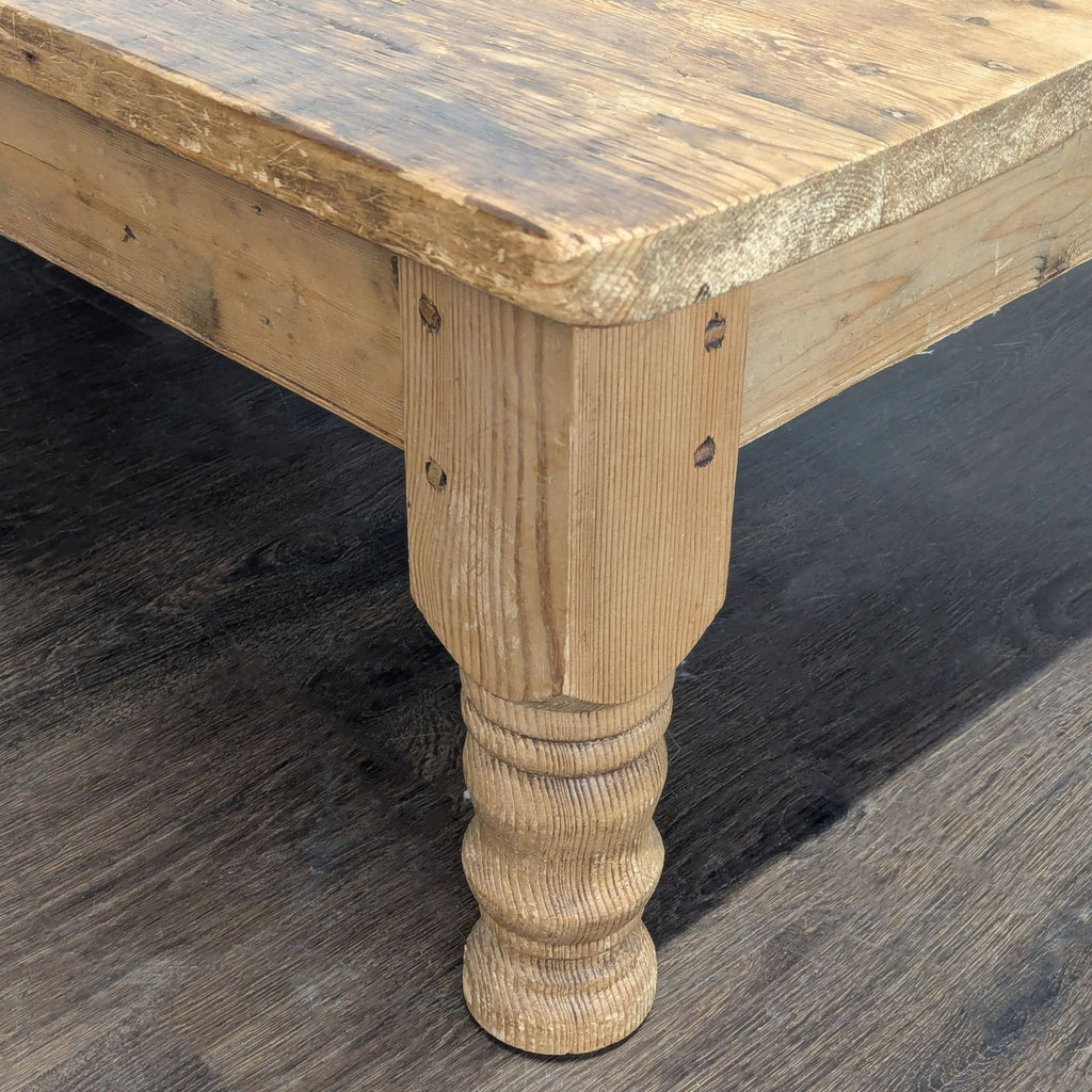 Reclaimed Antique Pine Top Coffee Table