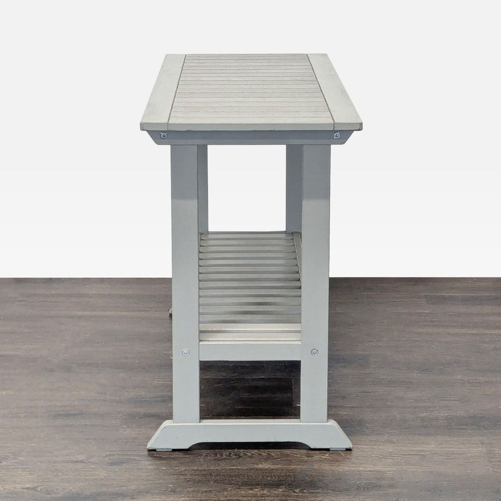Ikea Bondholmen Gray Slatted Outdoor Console Table with Lower Shelf