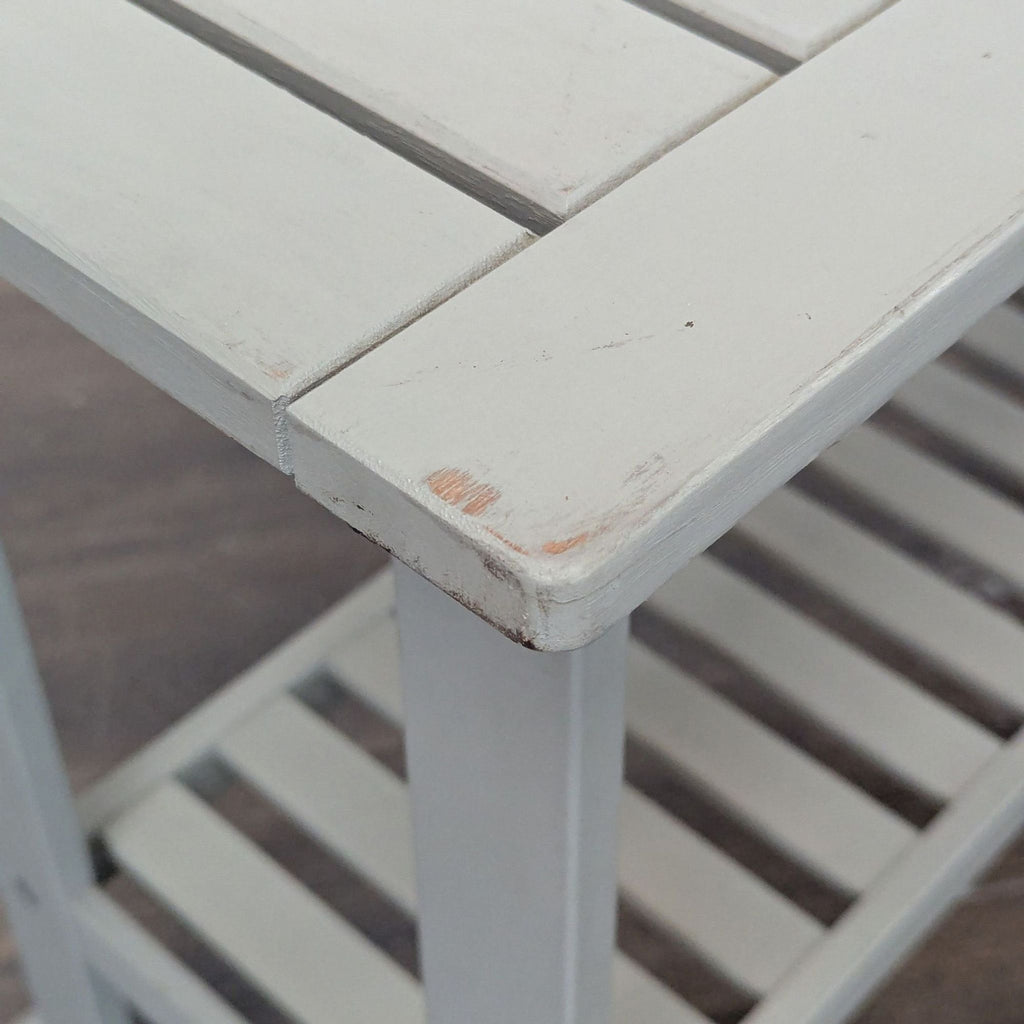 Ikea Bondholmen Gray Slatted Outdoor Console Table with Lower Shelf