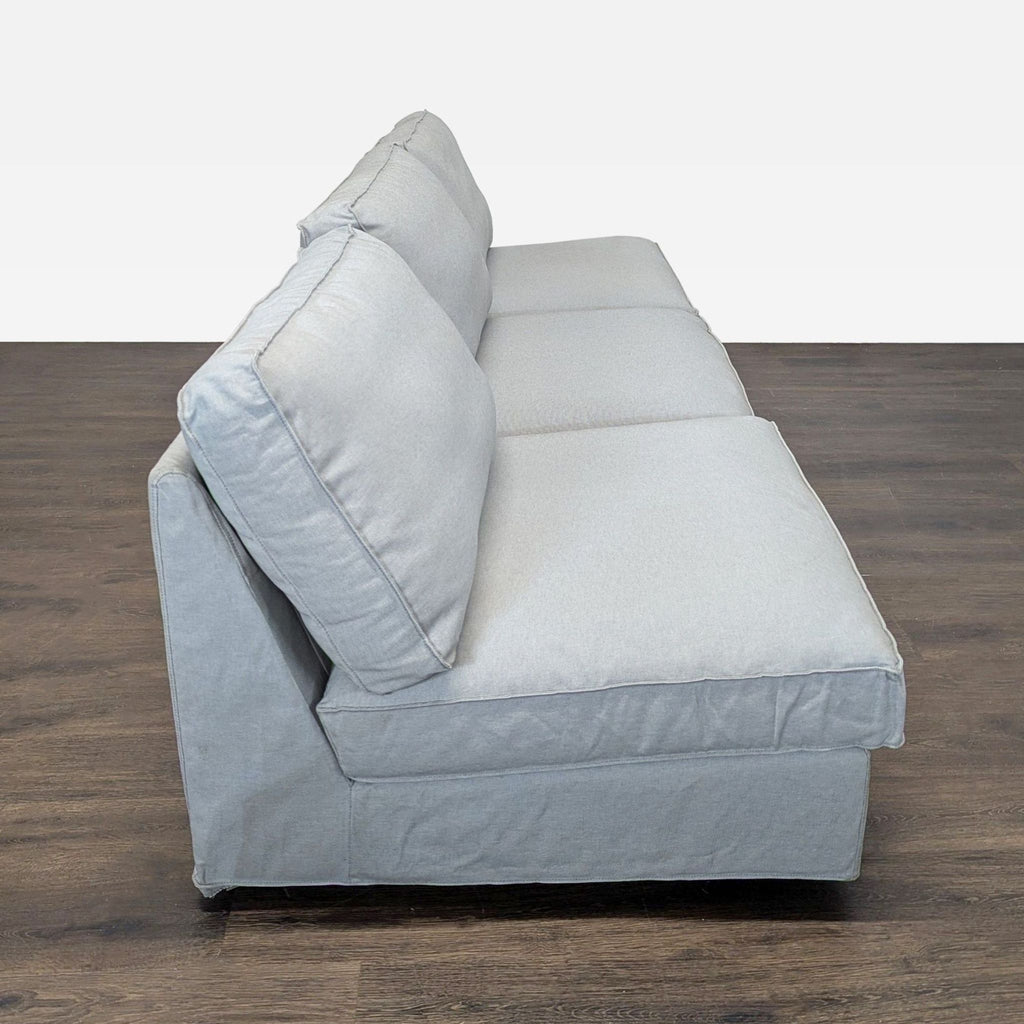 Ikea Sectional Sofa - Light Gray 3-Seater Modern Couch