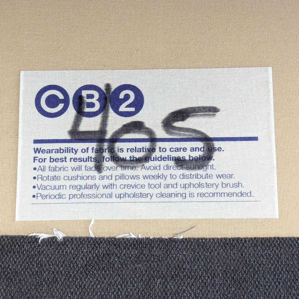CB2 Cielo Modern Dark Gray Armless Lounge Chair