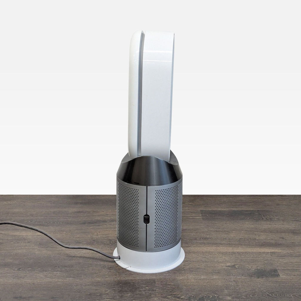 Modern Dyson air purifier and fan combo, featuring a safe, easy-to-clean bladeless design, ideal for home use.