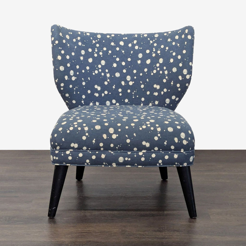 West Elm + Kate Spade Blue Polka Dot Lounge Chair - Accepted Offer (24.16% discount)