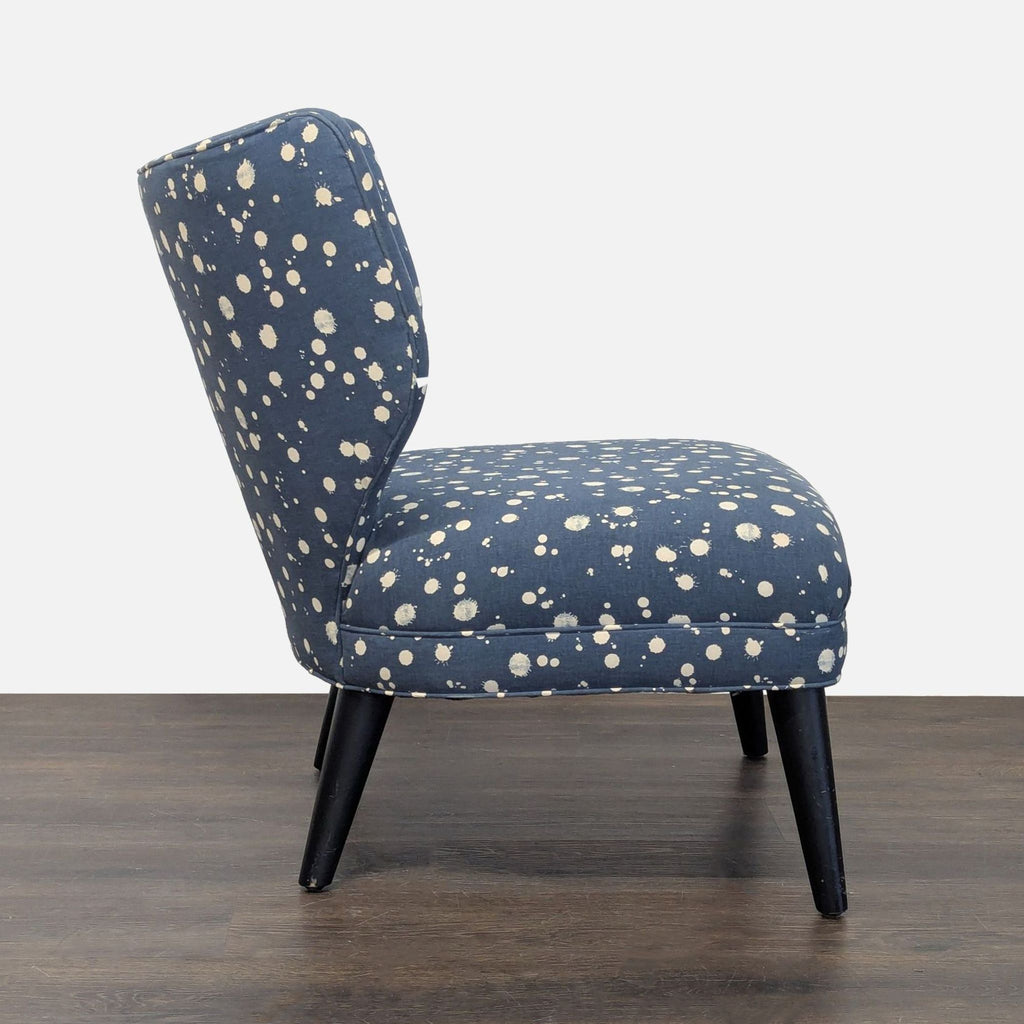 West Elm + Kate Spade Blue Polka Dot Lounge Chair - Accepted Offer (24.16% discount)