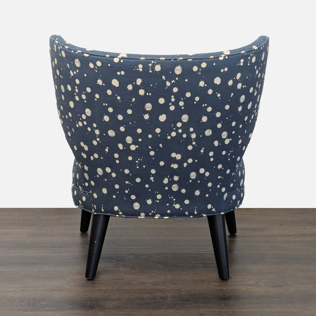 West Elm + Kate Spade Blue Polka Dot Lounge Chair - Accepted Offer (24.16% discount)
