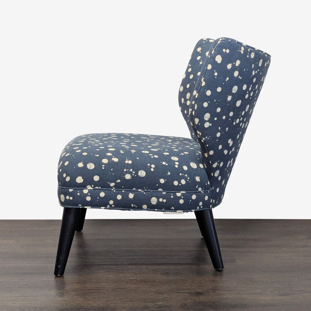 West Elm + Kate Spade Blue Polka Dot Lounge Chair - Accepted Offer (24.16% discount)