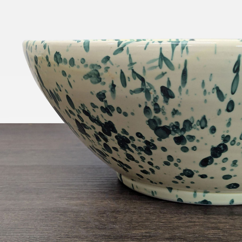 Ceramiche Nicola Fasano Green Splatter Ceramic Bowl – Handmade Dishware