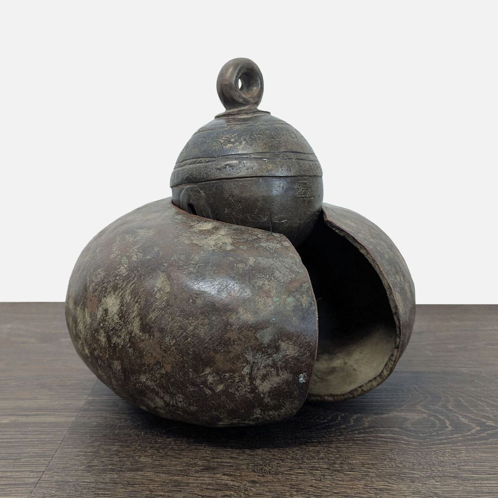 Cast Bronze Decorative Livestock Bell with Engraved Collar