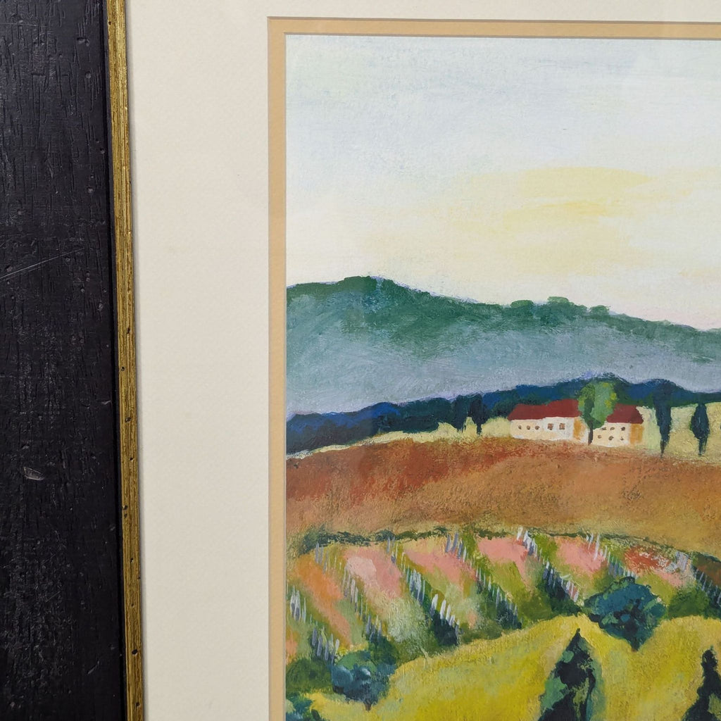 Kris Taylor Framed Landscape Painting “ Daydreams In Tuscany”