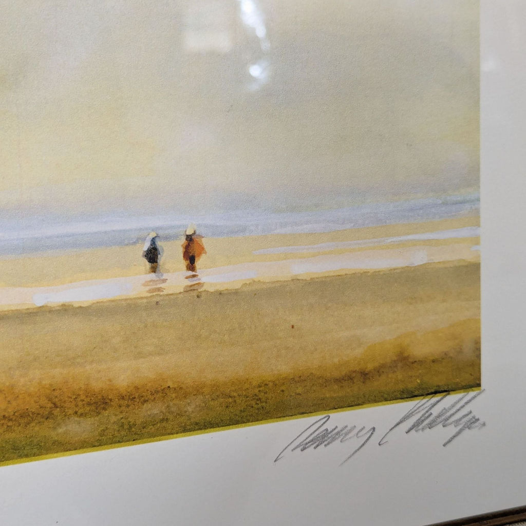 P. Phillips “Shore Path” Signed Limited Edition Giclée Framed Art Print by Lisa Violetto Designs - Accepted Offer (22.92% discount)
