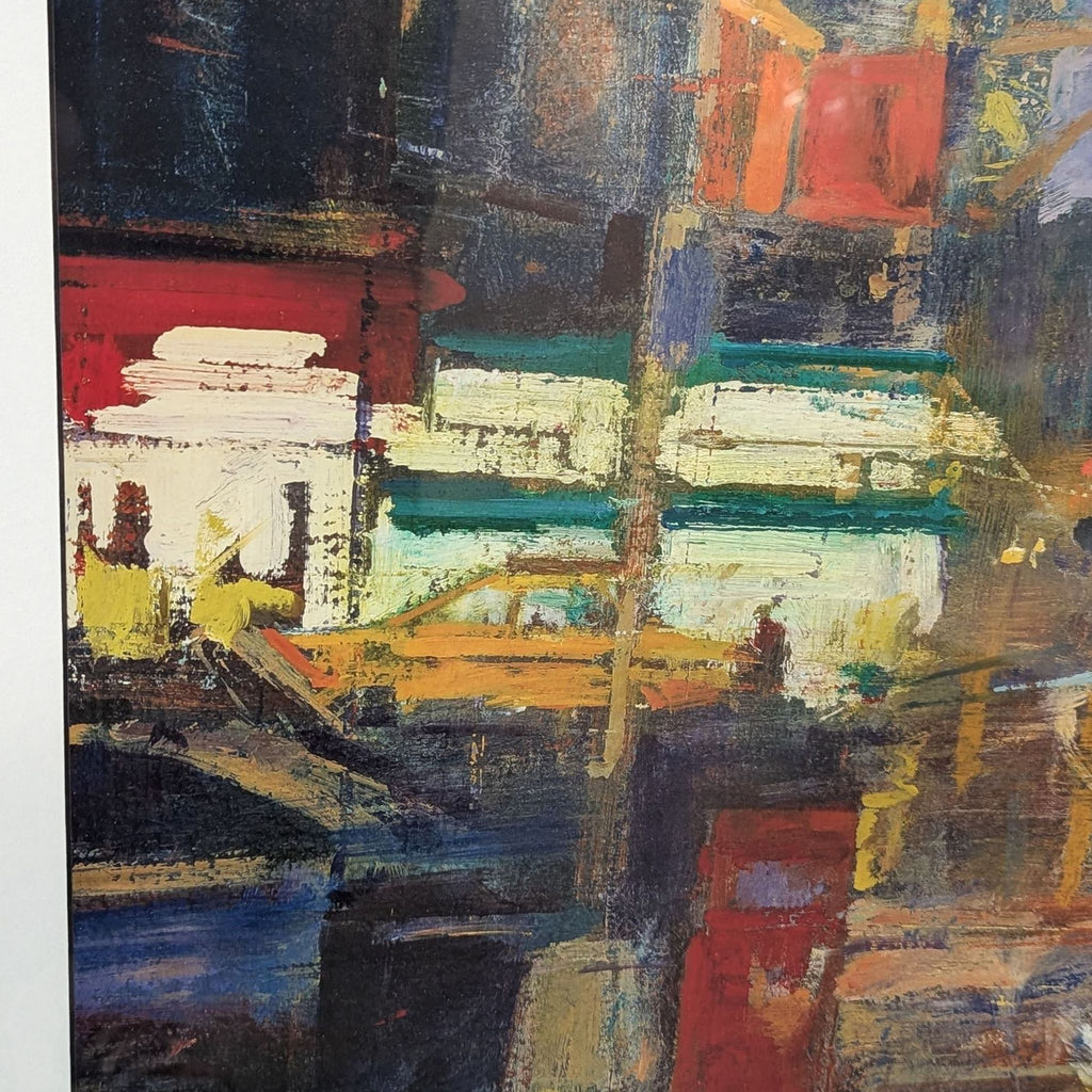 Steven Larson Framed “Pizza at 4am” – Modern Urban Night Scene