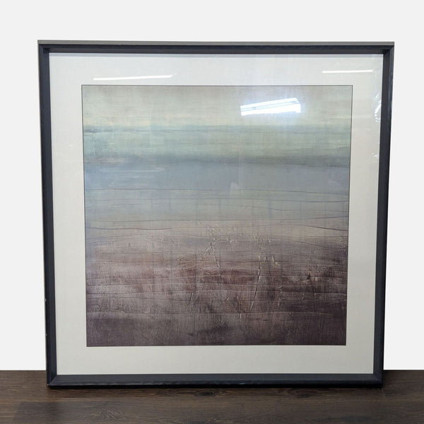 Framed Abstract Landscape Textured Art Print - Modern Wall Decor