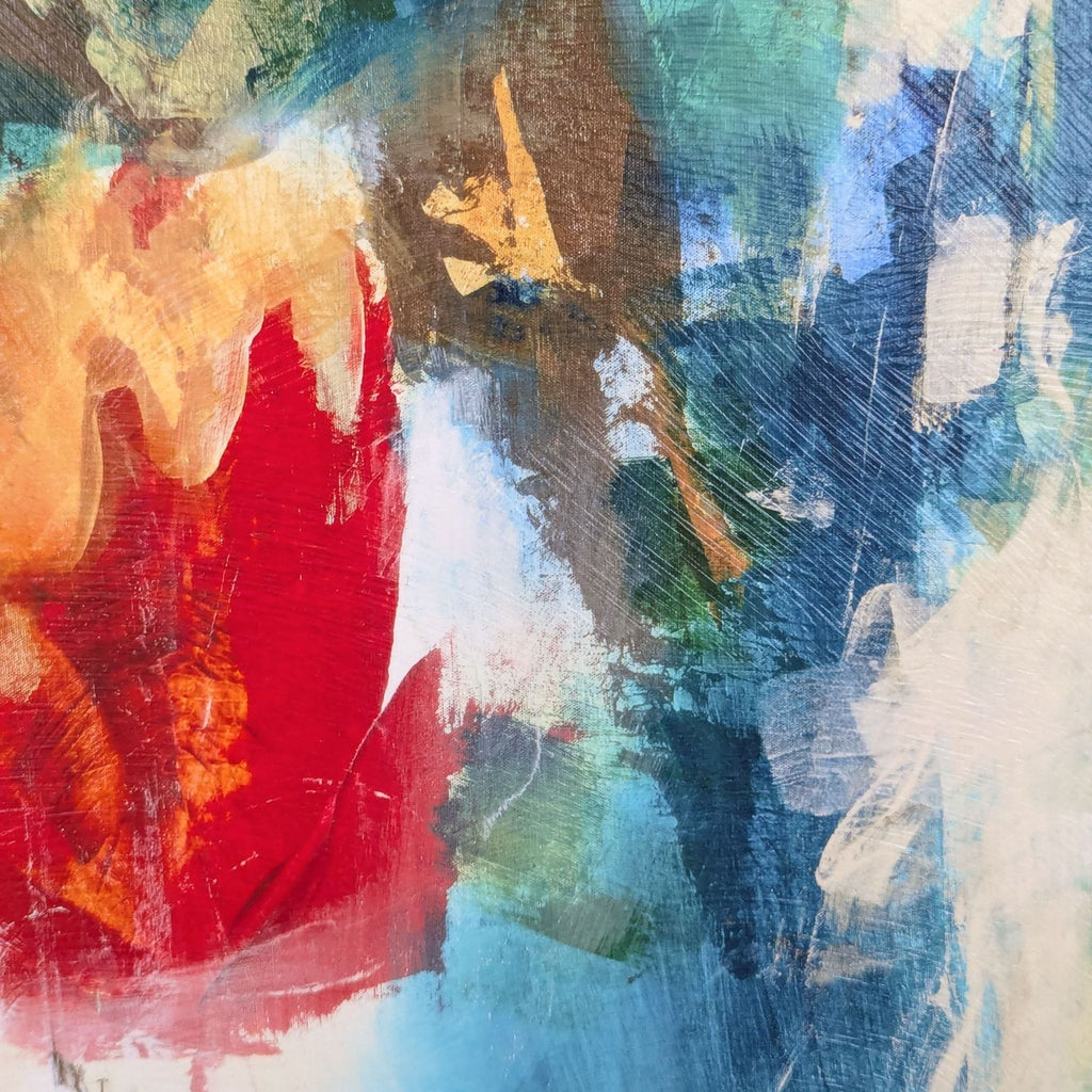 “World Map Mystery” Contemporary Abstract Giclée on Canvas - Accepted Offer (15.11% discount)