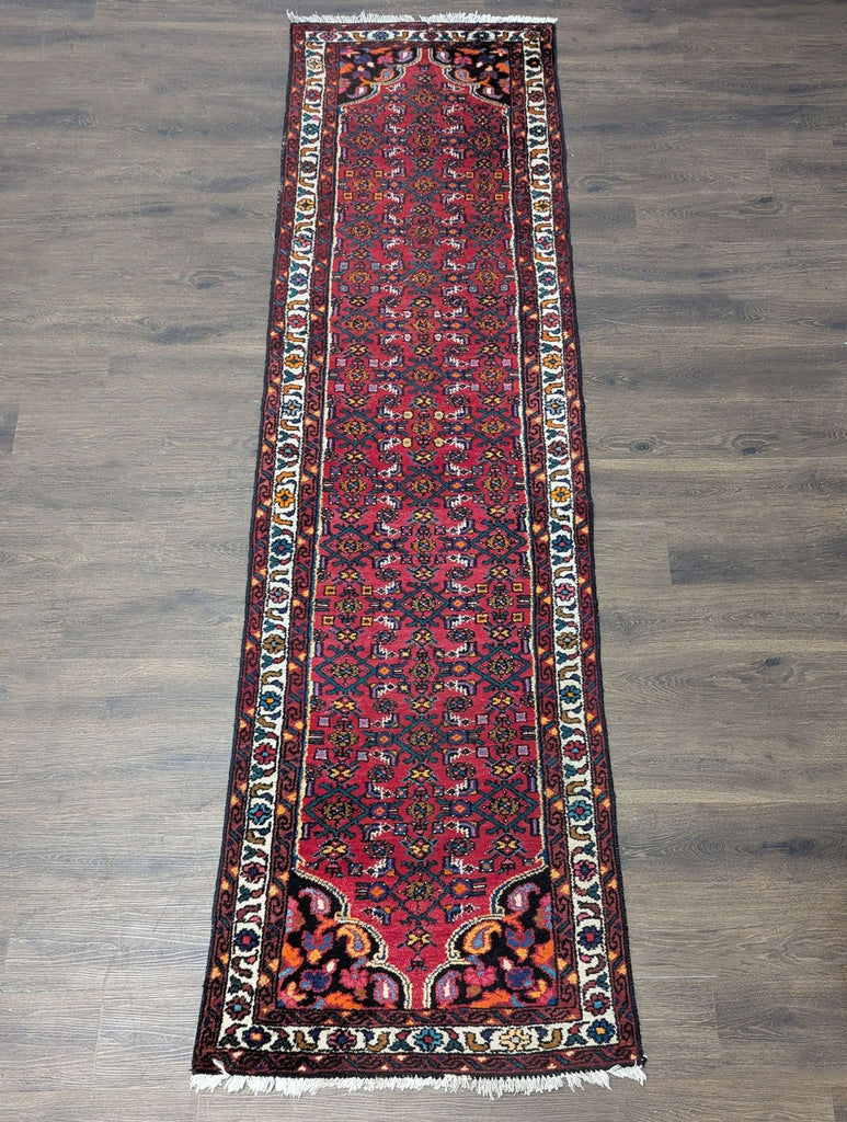 Persian Hamadan Style Wool Runner Rug – 10’ x 32”