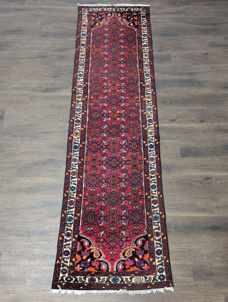 Persian Hamadan Style Wool Runner Rug – 10’ x 32”