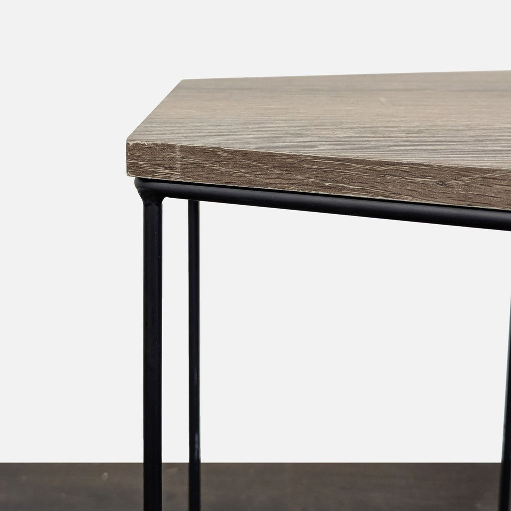 Trio of Wood Top Hexagon Tables