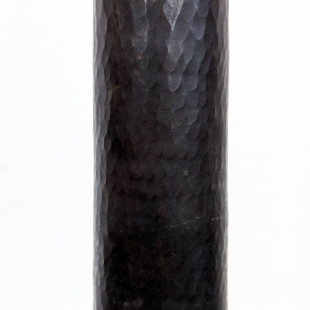 Hand Hammered Long Neck Metal Floor Vase