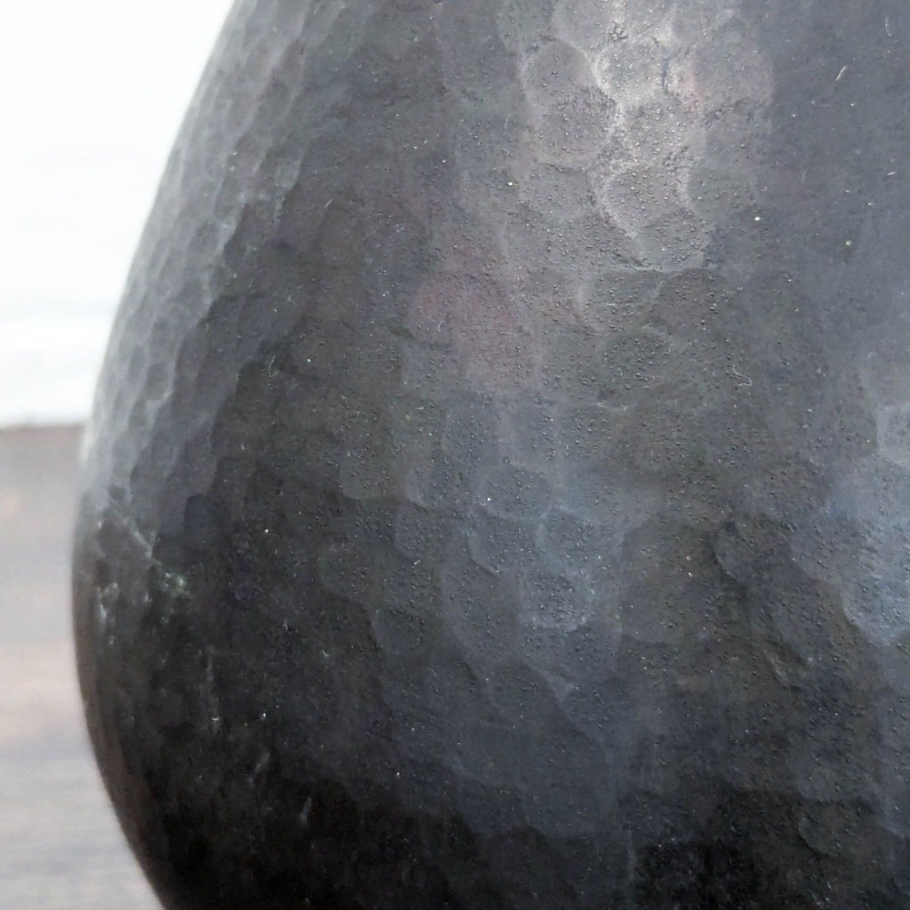 Hand Hammered Long Neck Metal Floor Vase