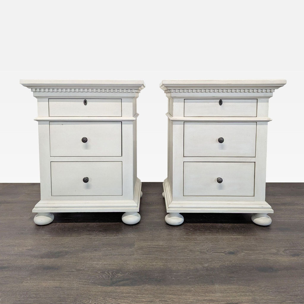 Pair of Restoration Hardware Closed Saint James Nightstands
