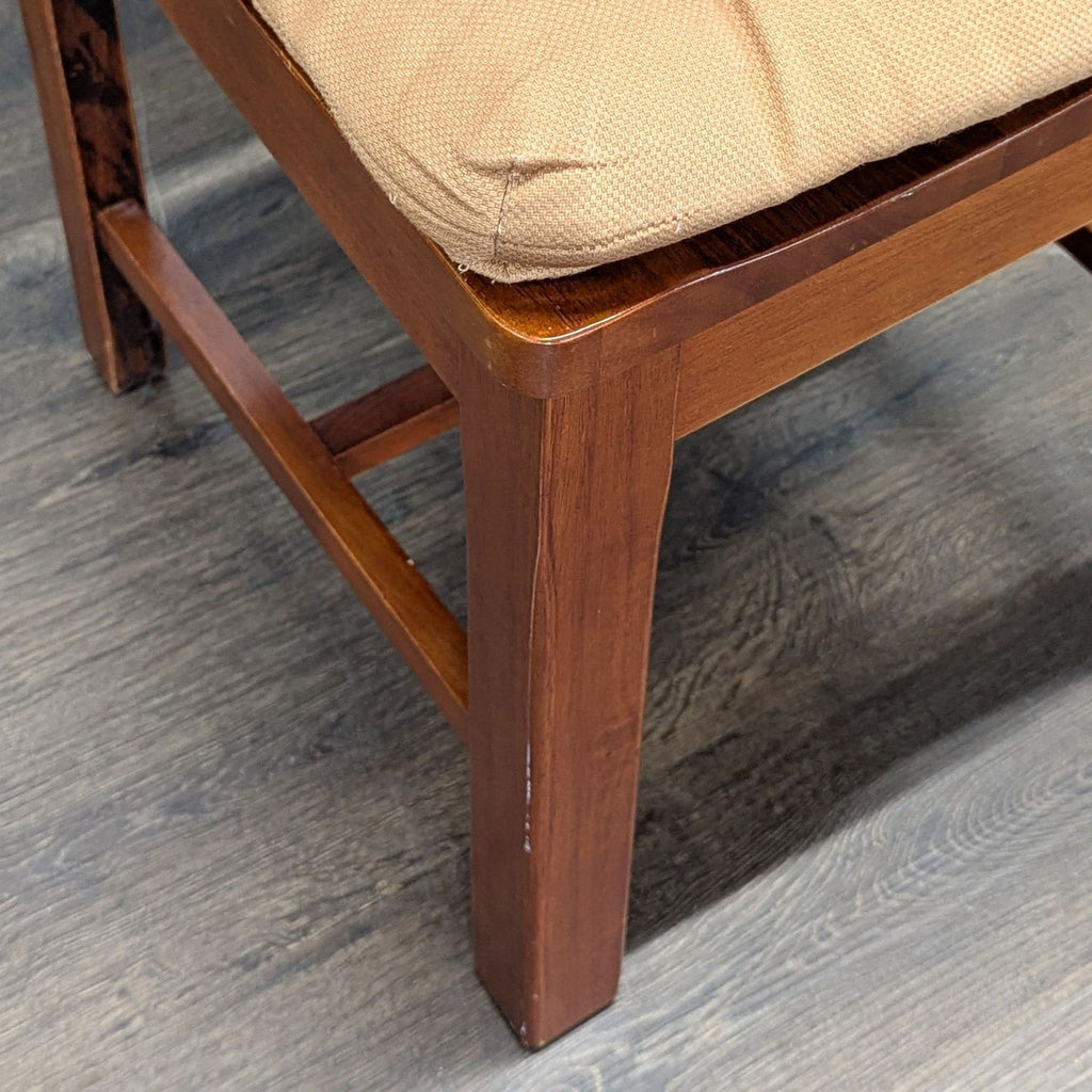 Solid Wood 7-Piece Dining Set with Cushioned Chairs