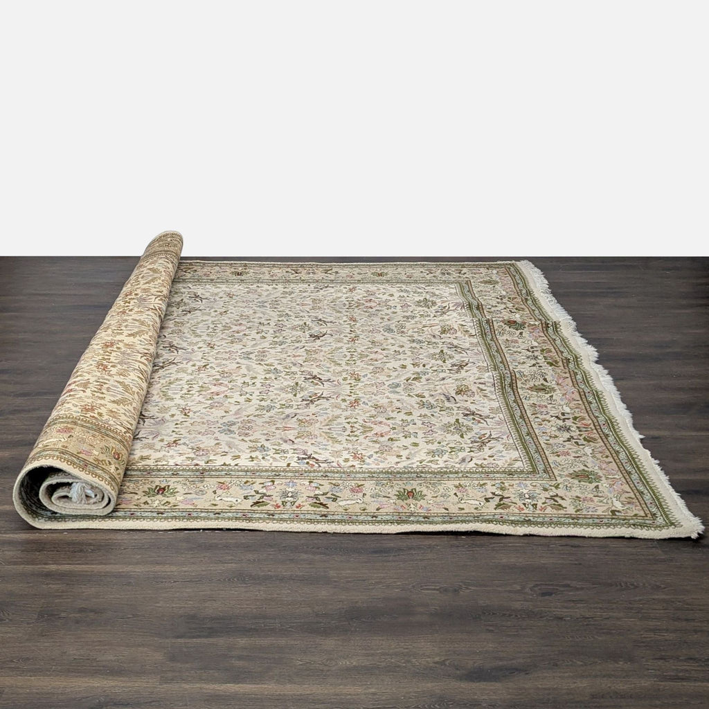 10’ x 12’ Hand-Knotted Indian Tabriz Style Wool Oriental Area Rug