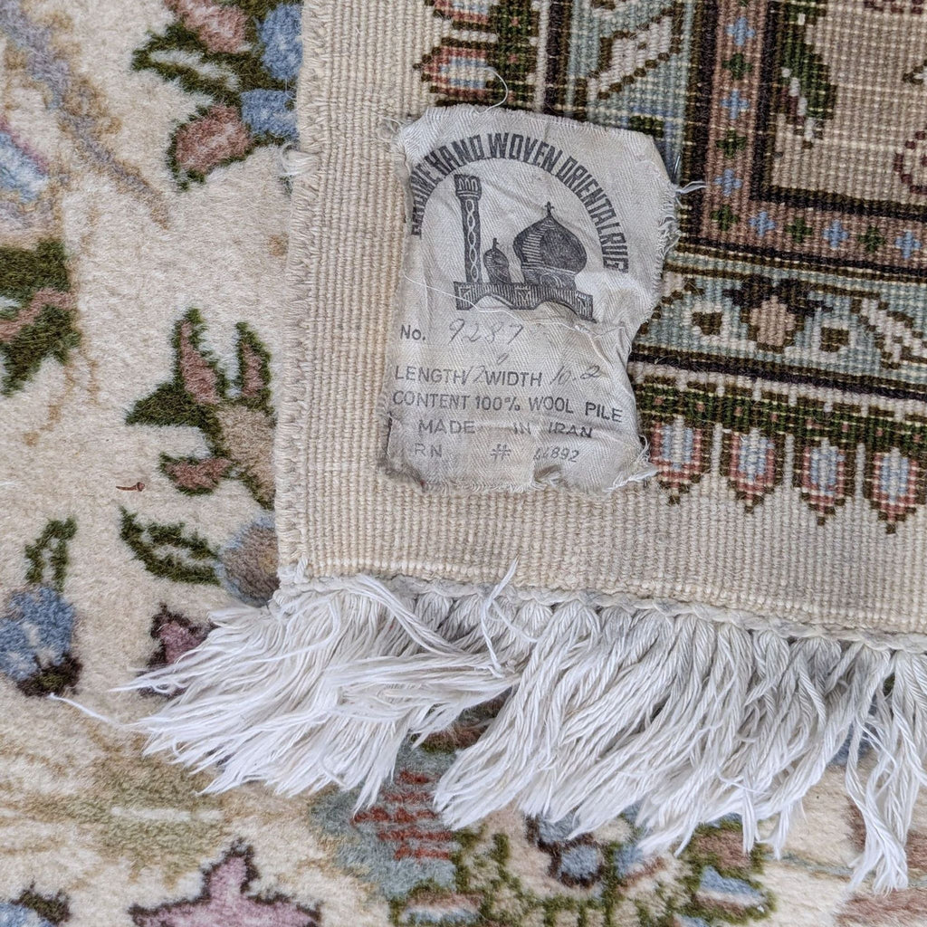 10’ x 12’ Hand-Knotted Indian Tabriz Style Wool Oriental Area Rug