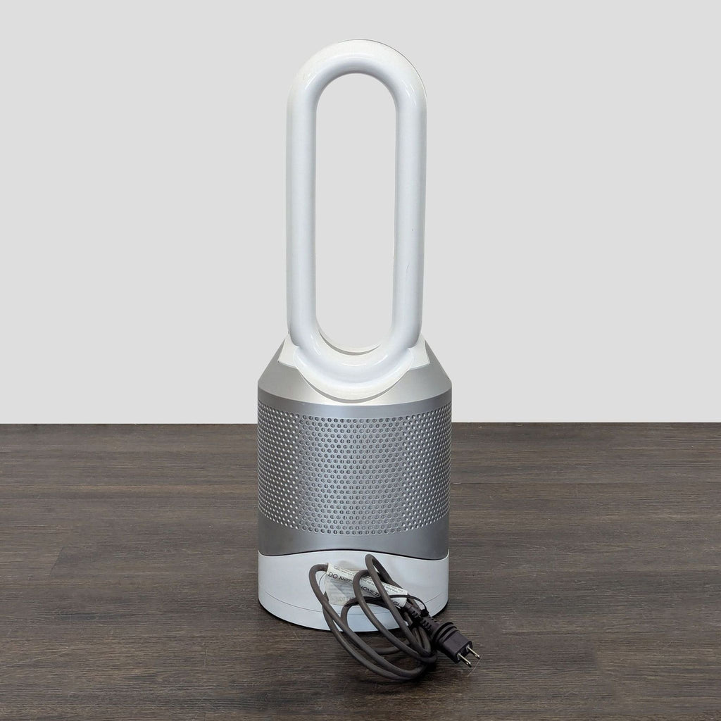 Dyson Pure Cool Link bladeless fan and air purifier with modern design, shown with included power cord.  