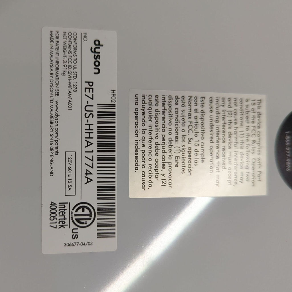 Dyson Pure Cool Link Air Purifier and Fan, White/Silver