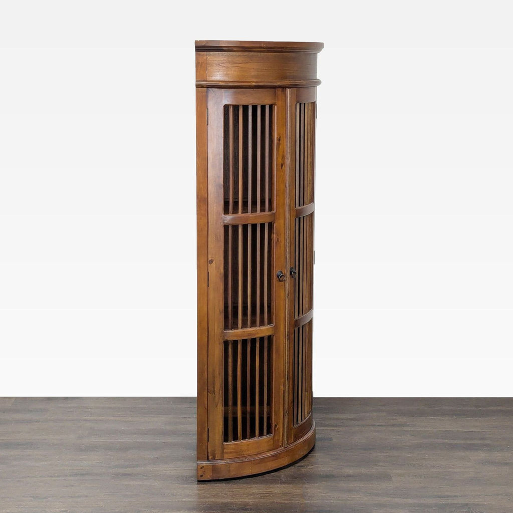 Corner Cabinet with Slatted Doors