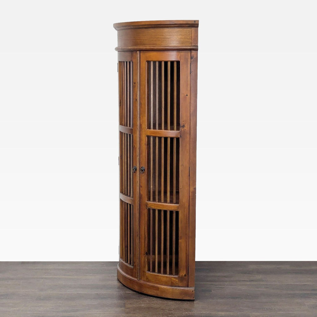 Corner Cabinet with Slatted Doors