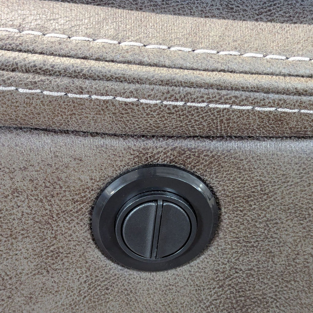 3-Seat Reclining Transitional Leather Sofa