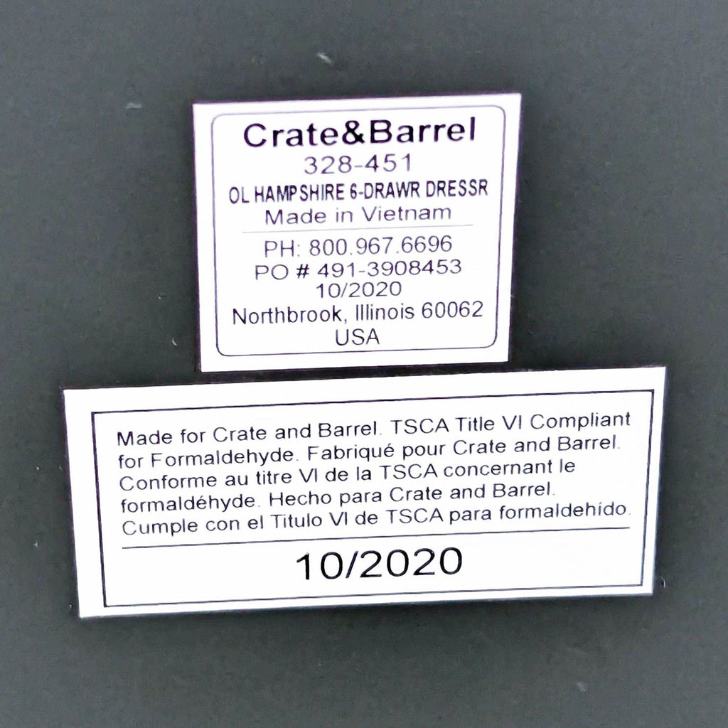 Crate & Barrel Hampshire Modern 6-Drawer Dresser - Accepted Offer (20.74% discount)
