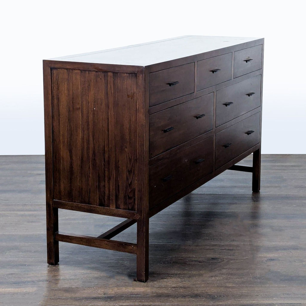 1. Modern Room & Board dresser with clean lines and multiple drawers, suitable for bedroom storage.